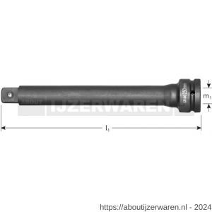 Rotec 842 verlengstuk vierkant 1/2 inch L=250 mm - W50910988 - afbeelding 2