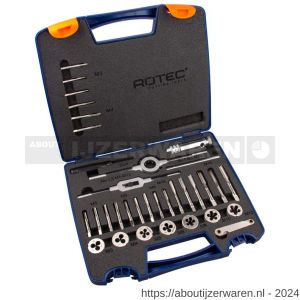 Rotec 328 handtappen- en snijplatenset 33 delig M3-M12 - W50912738 - afbeelding 1