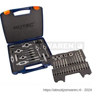 Rotec 328 handtappen-, snijplaten- en borenset 45 delig M3-M12 - W50912739 - afbeelding 1