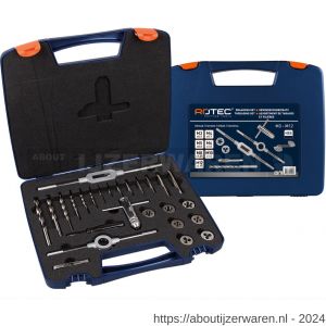 Rotec 328 handtappen-, snijplaten- en borenset 26 delig M3-M12 - W50911247 - afbeelding 1