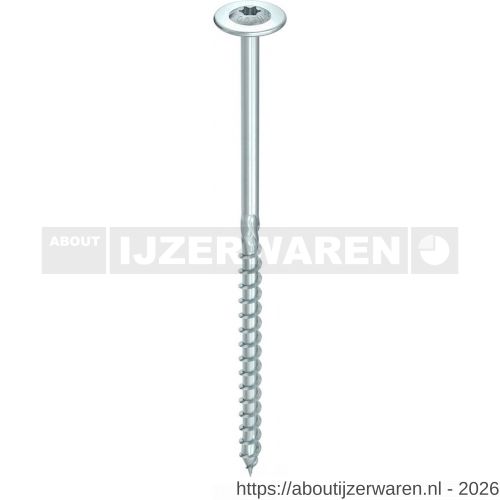 Heco-Topix-Plus tellerkopschroef 8,0x400 mm tellerkop XL T-Drive T 40 deeldraad verzinkt blauw A3K 50 stuks VARIANTA verpakking - W50802474 - afbeelding 1