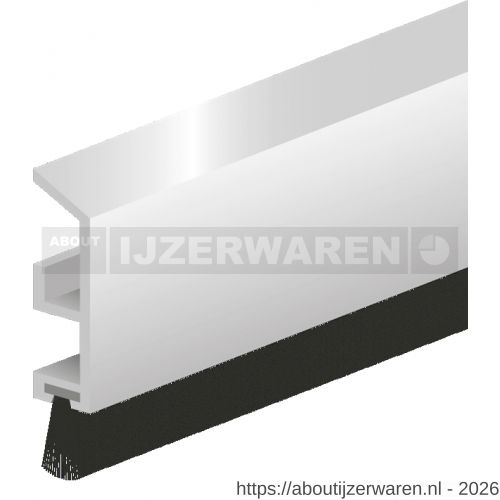 Ellen dorpelprofiel met borstel aluminium ADS-B 300 cm - W51010101 - afbeelding 1