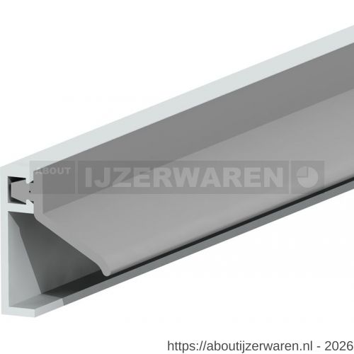 Ellen inbouwprofiel tochtband aluminium voor 6 mm afbouwspeling AIB 3N XL 230 cm - W51010218 - afbeelding 1