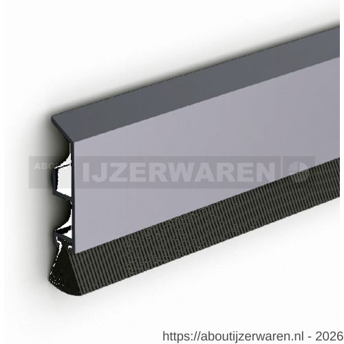 Ellen dorpelprofiel met borstel aluminium Robust met veloursborstel 100 cm - W51010352 - afbeelding 1