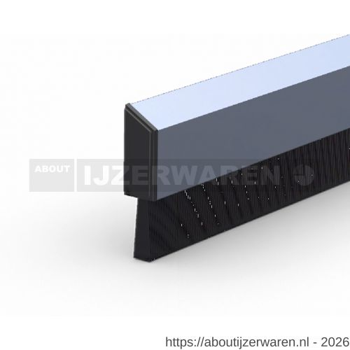 Ellen dorpelprofiel met borstel aluminium De Luxe 100 cm - W51010355 - afbeelding 1