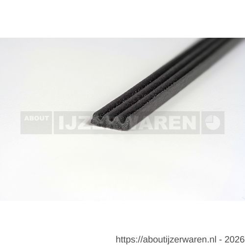 Ellen inbouwprofiel tochtband kunststof zelfklevend Weatherstrip Small kleine kier zwart 7.5 m - W51010405 - afbeelding 1