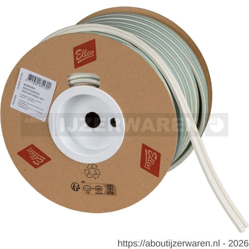 Ellen inbouwprofiel tochtband kunststof zelfklevend Weatherstrip Medium gemiddelde kier wit 2x50 m - W51010406 - afbeelding 1