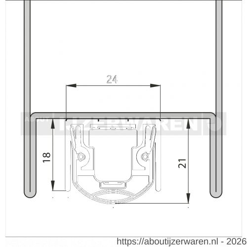 Ellen Matic valdorpel aluminium Ferro-S 2 83 cm - W51010378 - afbeelding 1