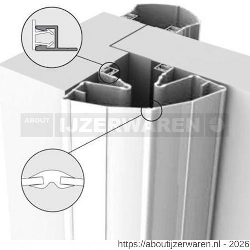 Ellen vingerbeschermingsprofiel kunststof FinProtect+ 90-90 zilver 198 cm - W51010070 - afbeelding 1