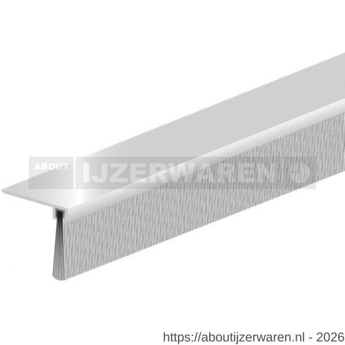 Ellen tochtprofiel dorpelprofiel met borstel aluminium IBS-90-36 300 cm - W51010129 - afbeelding 1