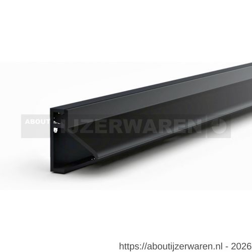 Ellen inbouwprofiel tochtband aluminium voor 6 mm afbouwspeling AIB 3N XL zwart 230 cm - W51010401 - afbeelding 1