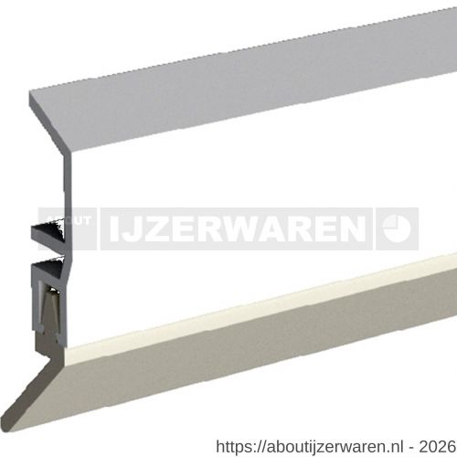 Ellen dorpelprofiel met borstel kunststof Basic wit 100 cm - W51010356 - afbeelding 1