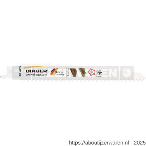 Diager reciprozaagblad hout-plastic 6-175 mm - W40878400 - afbeelding 1
