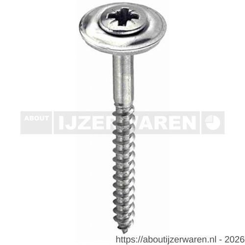 Steelies Ultimate spenglerschroef 4.5x45 mm Pozidriv PZ 2 RVS A2 met 15 mm ring - W40861183 - afbeelding 1