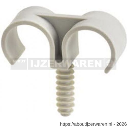 Index AB-TD buisklem met nagel voor 2 buizen 20 mm nylon - W40901927 - afbeelding 1
