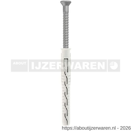 Klimas KPS-FAST-S kozijnplug nylon 8x80 mm platte kop PK Torx T 30 verzinkt ETA - W40897075 - afbeelding 1