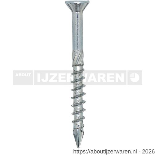Woodies Ultimate MDF-schroef 3,5x50/30 mm verzonken kop VK Torx T 15 verzinkt - W40800148 - afbeelding 1
