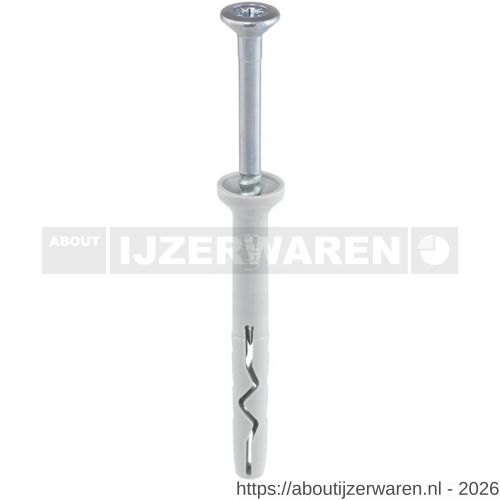 Klimas SMN slagplug nylon 5x30 mm verzonken kraag Pozidriv PZ 2 verzinkt - W40897150 - afbeelding 1