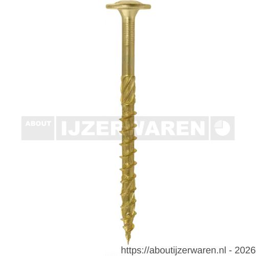 Klimas WKCP houtbouwschroef 6.0x50 mm tellerkop Torx T 30 geelverzinkt - W40897245 - afbeelding 1
