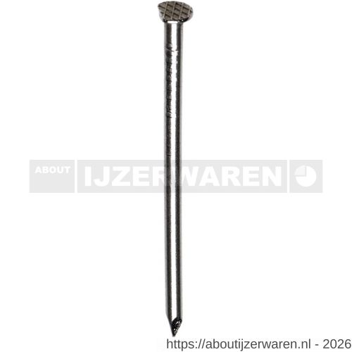 HJZ nagel 4.5x150 mm platte geruite kop RVS A2 2.5 kg - W40870338 - afbeelding 1