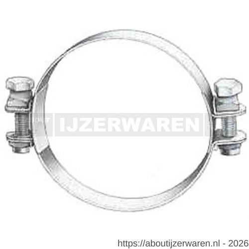 Spann slangklem S 74/20 mm SZ 2 delig staal verzinkt - W11551899 - afbeelding 1