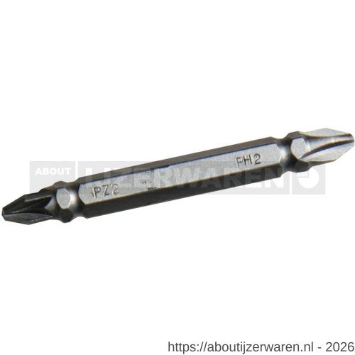 QZ 895 bit dubbel Pozidriv PZ 2-PH 2x60 mm staal - W50001887 - afbeelding 1