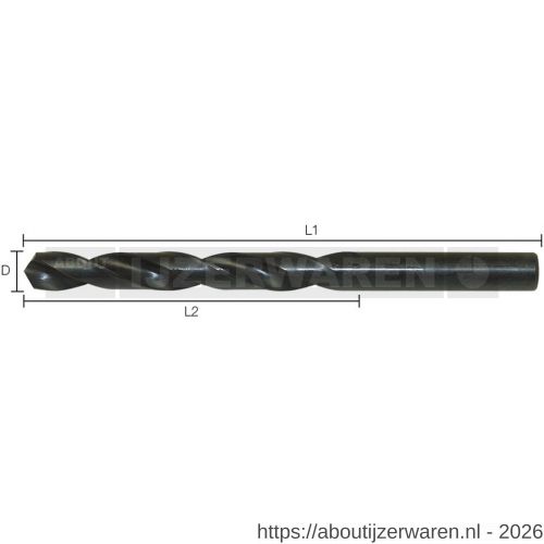 Labor AA000920 metaalboor DIN 338 HSS-R rolgewalst 9.2x81/125 mm 5 stuks koker - W50304935 - afbeelding 1