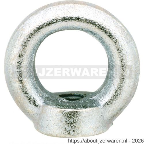 Dulimex DX RM D582 M12ZL ringmoer type 582 M12 verzinkt per stuk gelabeld - W30200156 - afbeelding 1