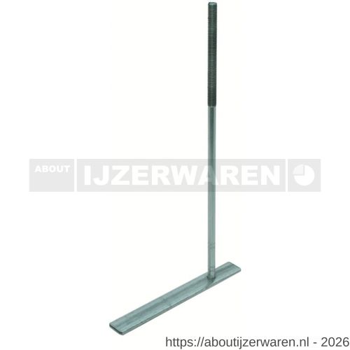 GB 06570 muurplaatanker met plaat excentrisch maximale spouw 125 mm M12 400 PL 225 mm DL > 120 mm verzinkt draad - W18000734 - afbeelding 1
