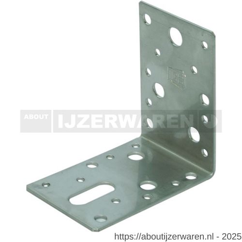 GB 072222 hoekanker 90x90 mm 60x2 mm sendzimir verzinkt 30x11 mm - W18001192 - afbeelding 1