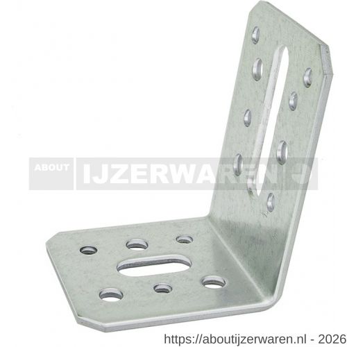 GB 072384 bovendorpelanker 100 graden 75x100 mm 72x4 mm sendzimir verzinkt S350 30x11 mm - W18002368 - afbeelding 1