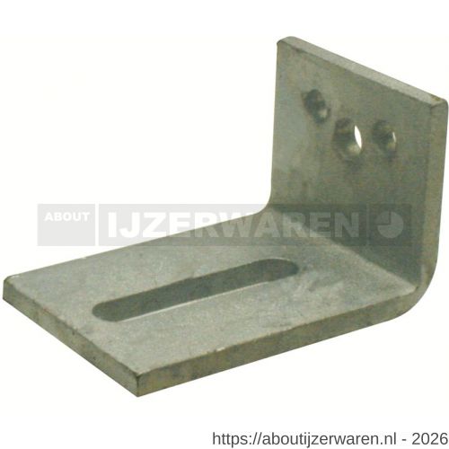 GB 0758766 hoekanker zwaar type 33 60x100 mm 70x8 mm thermisch verzinkt 65x13 mm - W18001291 - afbeelding 1