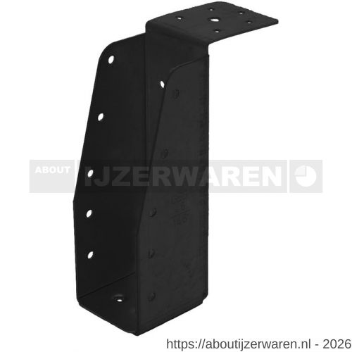 GB 093132 balkdrager lange lip GBS-LL 46x146 mm 1,5 mm epoxy coating zwart - W18002864 - afbeelding 1