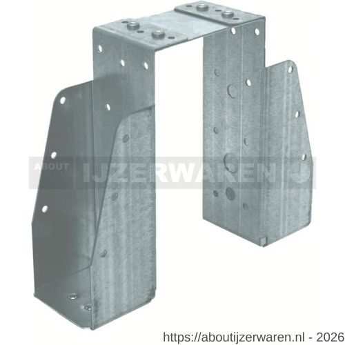 GB 09642 balkdrager dubbel GBS-DB 63x125 d=... (maat opgeven) mm 1,5 mm sendzimir verzinkt - W18001072 - afbeelding 1