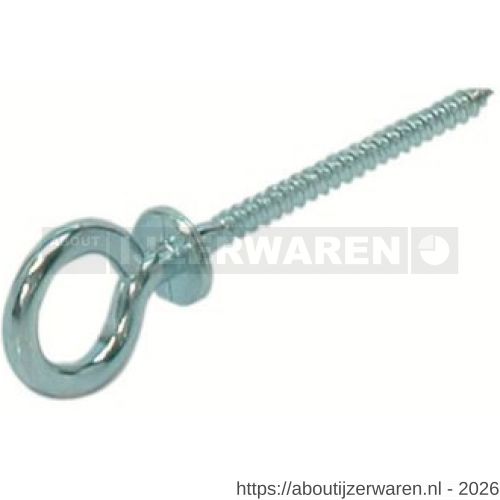 GB 80010401 schroefoog met borst zwaar houtdraad HT 4,2 66x14 mm diameter 3,5 mm elektrolytisch verzinkt - W18000293 - afbeelding 1