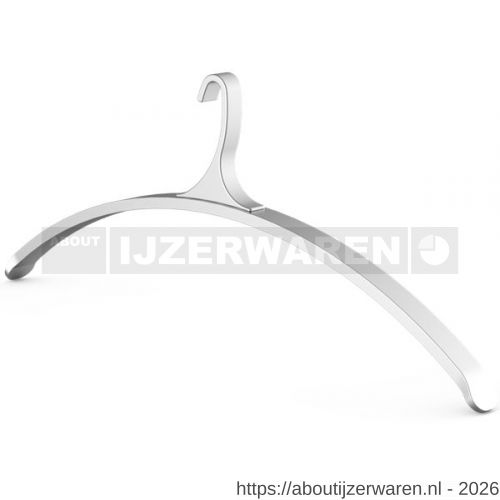 Hermeta 1272 garderobe kledinghanger Gardelux 1 zelfrichtend naturel - W20101639 - afbeelding 1