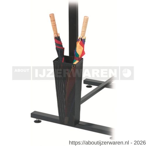 Hermeta 2265 garderobe parapluhouder voor frame zwart - W20100552 - afbeelding 1