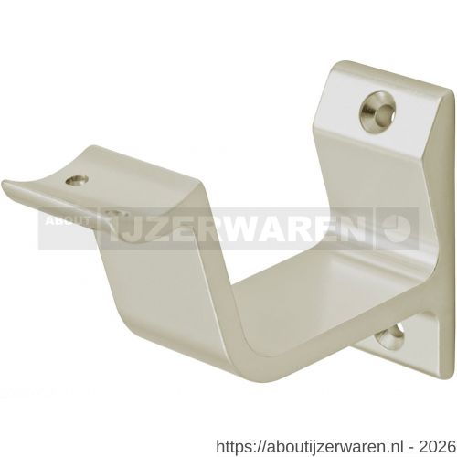 Hermeta 3552 leuninghouder holzadel profiel opschroevend nieuw zilver EAN sticker - W20101454 - afbeelding 1
