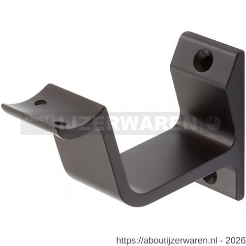 Hermeta 3552 leuninghouder holzadel profiel opschroevend mat zwart EAN sticker - W20101458 - afbeelding 1