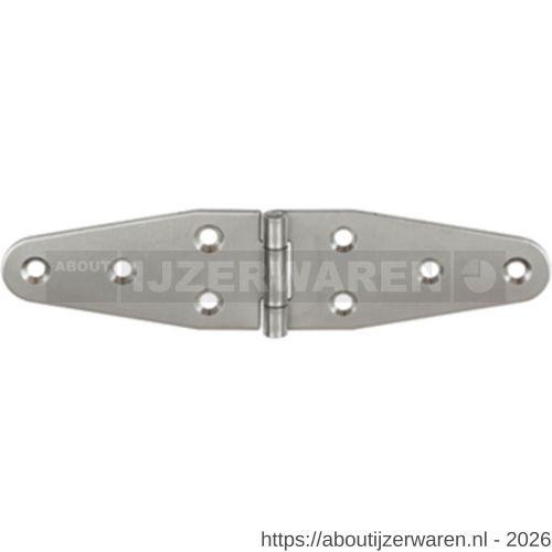 Vormann kistscharnier 160x37 mm RVS - W51000117 - afbeelding 1